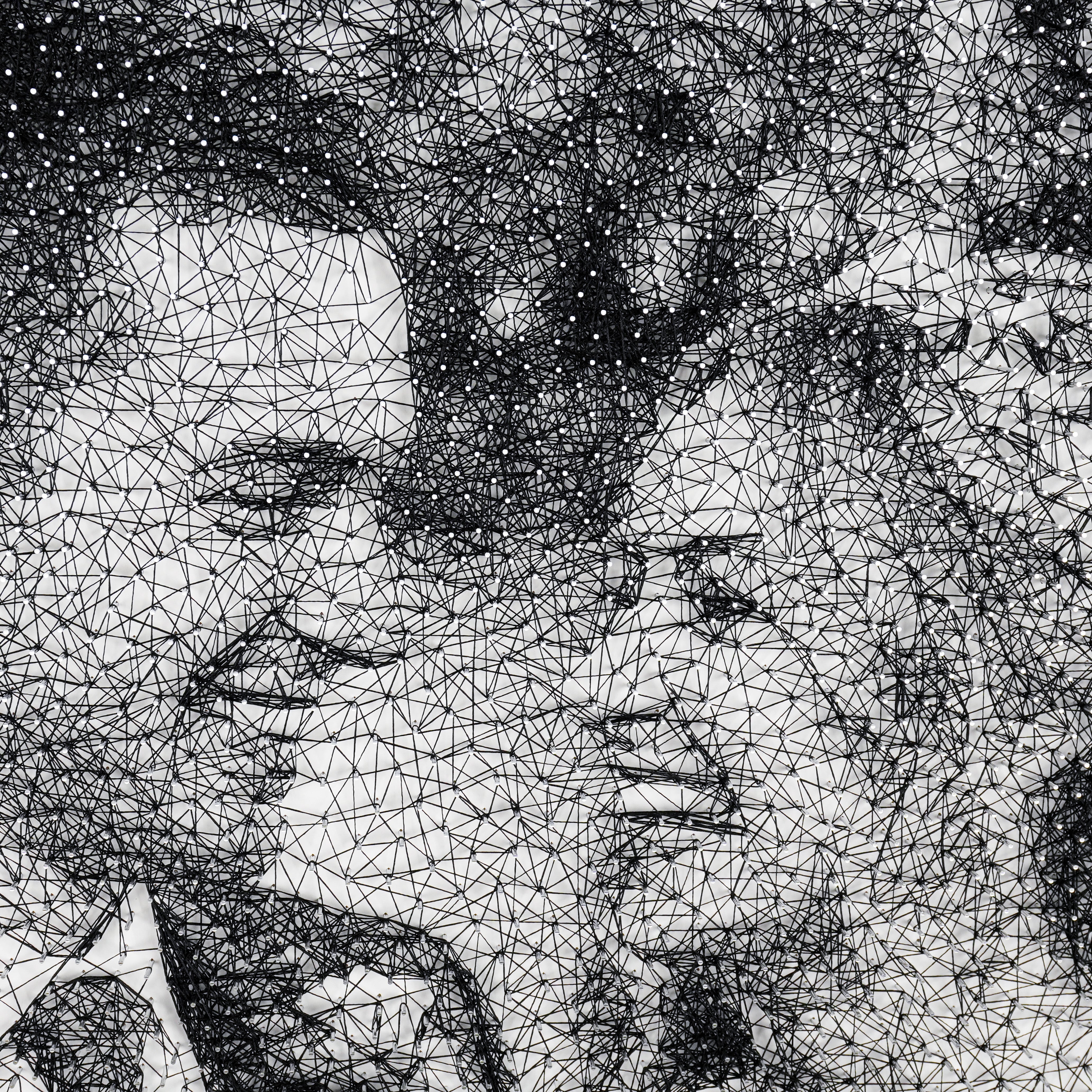Personalisiertes Fadenbild, 81x57 cm, 8424 Nägel